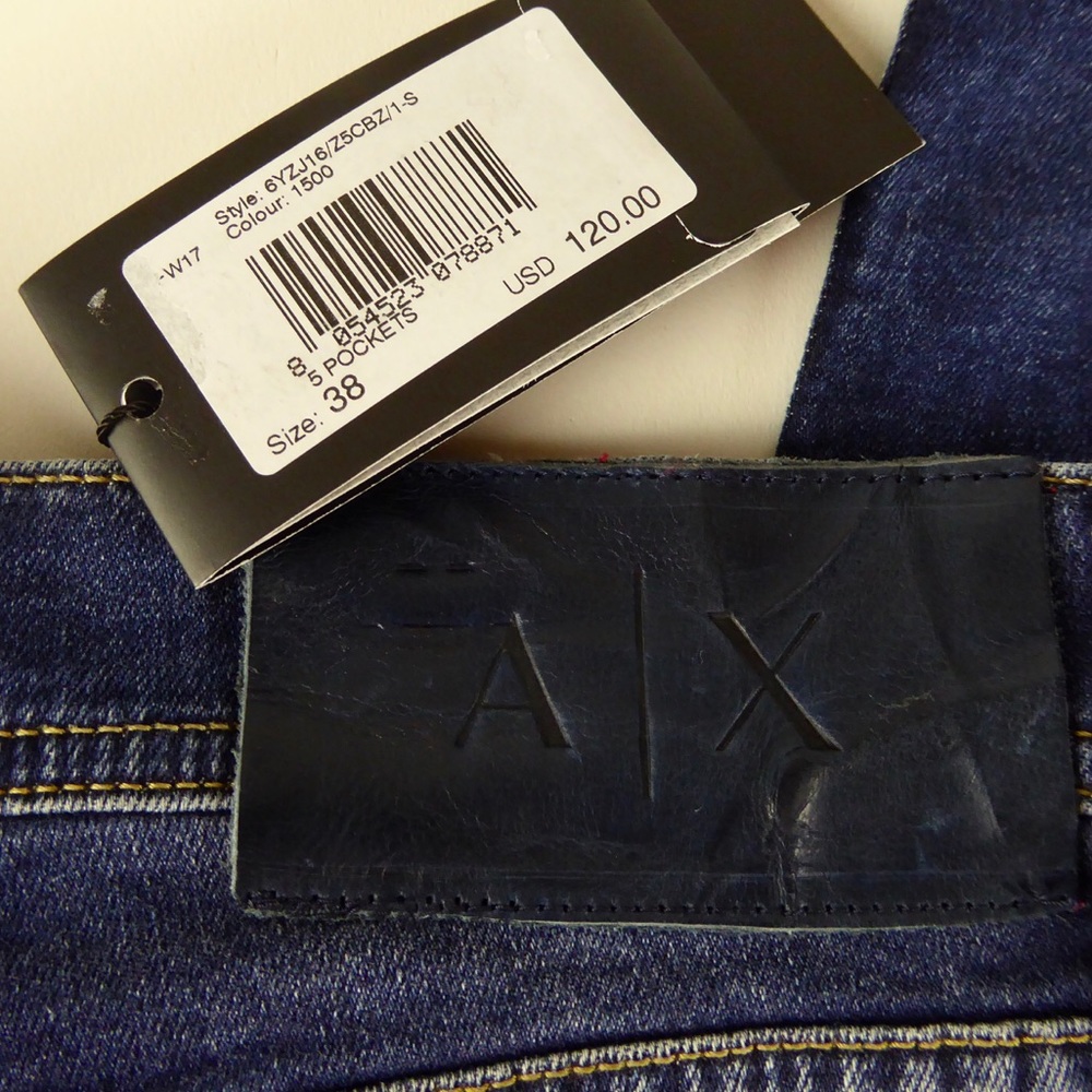 Armani Exchange Straight Fit Denim Jeans 38R NWT